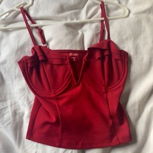 Guess red crop top